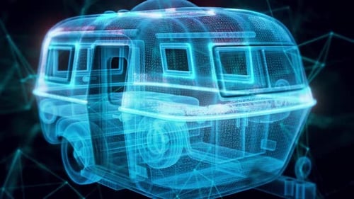 Camper Van Hologram Close Up Hd