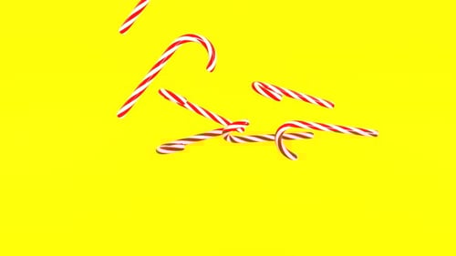 Falling Candy Canes Christmas Animation