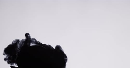 Abstract Black Ink Forming and Swirling