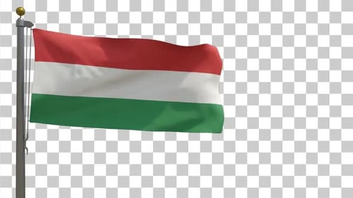 Realistic Waving Hungarian Flag for National Events and Content