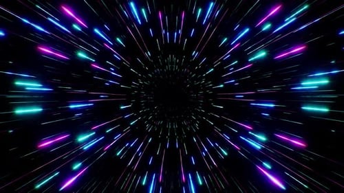 Fast Speed Light Streak Neonpartikelschleife 4K