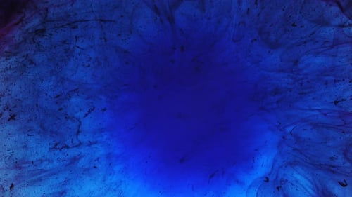 Abstract Blue Ink Swirling Fluid Macro Shot