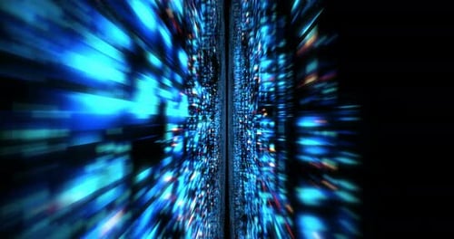 Futuristic Abstract Digital Data Tunnel Loop Background