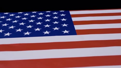 Close Up Footage of an American Flag