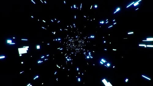 Futuristic Blue Light Technology Particles Spread Out Effect Loop 4K