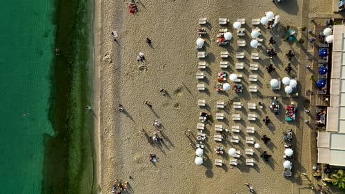 Beach Bar aerial view 4k
