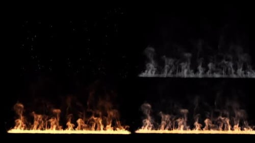 Fire and Smoke 4 Clip Loop 4K