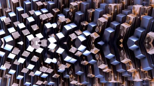 Abstrakter Hintergrund aus kubischem Metall 02