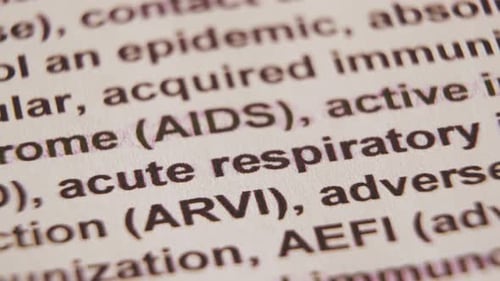 AIDS Highlighted On Medical Document