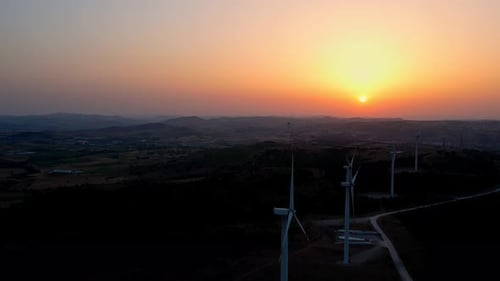 Windmills at The Sunset