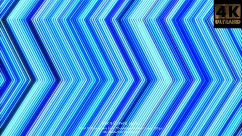 Glowing Blue Neon Chevron Pattern Background Loop