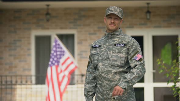 USA Soldier Showing Keys From House, People Stock Footage ft. benefits ...