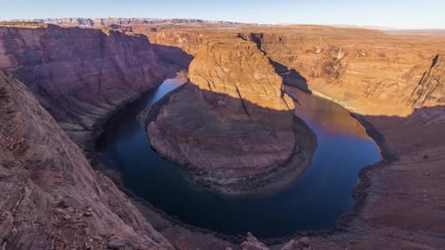 Horseshoe Bend on Sunny Morning. Colorado River Meander. Arizona, USA
