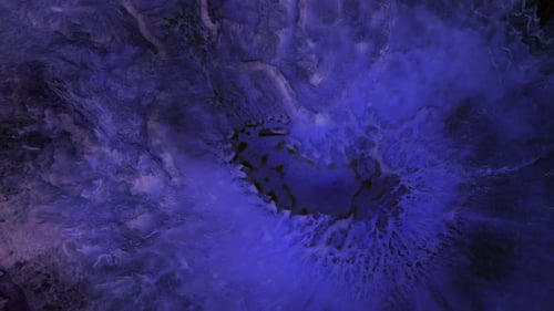 Abstract Liquid Art Background with Purple and Blue Swirls