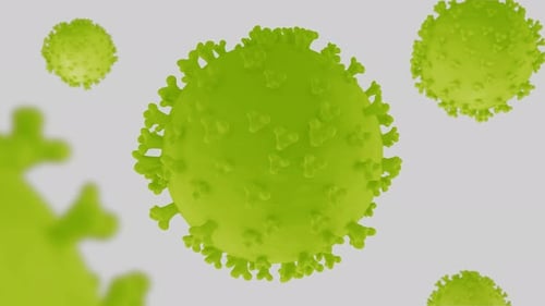 Coronavirus Green and White Background - Ver1