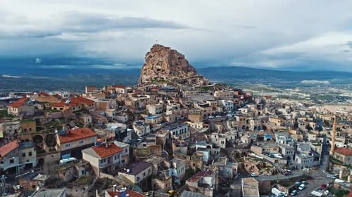 Disparo con Zumbido en el castillo de Capadocia Uchisar