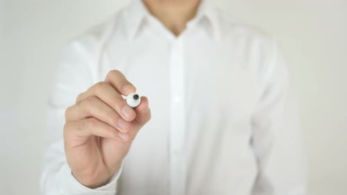 Hand Writing Free on Transparent Surface