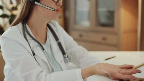 Female Doctor Talking Online During Telemedicine Consultation