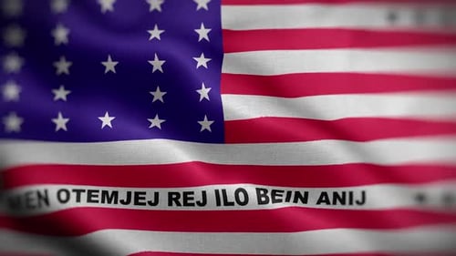 Waving Flag Animation with Customizable Text Overlay