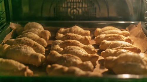 Delicious rolls bake to golden perfection in oven