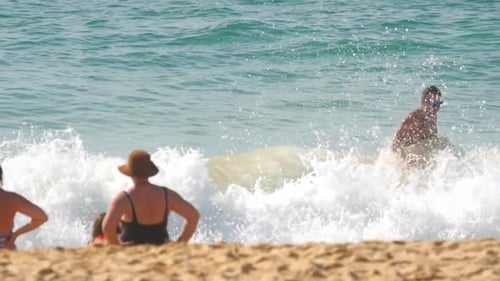 Azure Waves Rolled on the Sand of Karon Beach