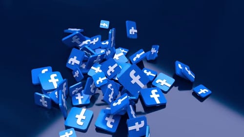 Fallende Facebook Icons