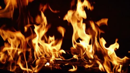 Fire Flames. Close Up