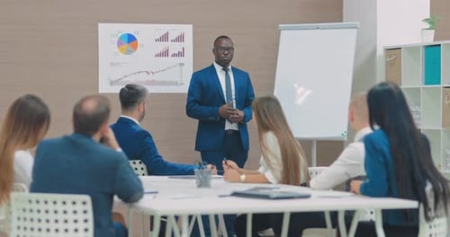 Business Presentation in Modern Office Setting