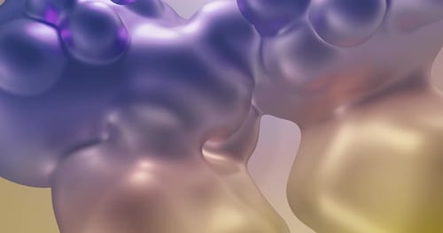 Abstract Fluid Morphing Spheres Seamless Loop Background