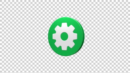 Cog Wheel Icon Rotating