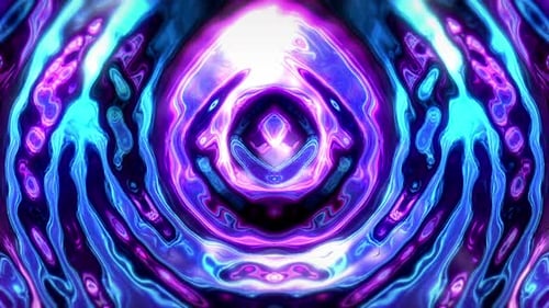 Abstract Neon Fluid Waves Background Loop