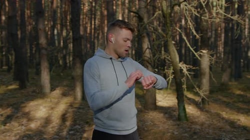 Morning Training In Beautiful Forest