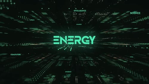 Futuristic Digital Energy Text Reveal Animation