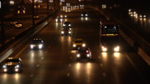 Car on Road at Night