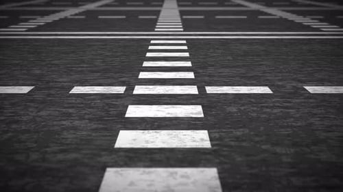 Movimento sobre a travessia de pedestres vazia na nova rodovia