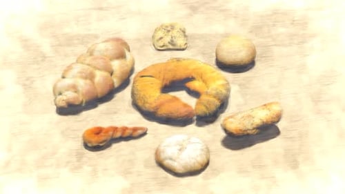 Artistic Baked Goods Still Life Animated Painting