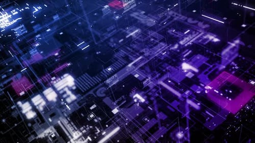 Futuristic Digital Network Connection Background