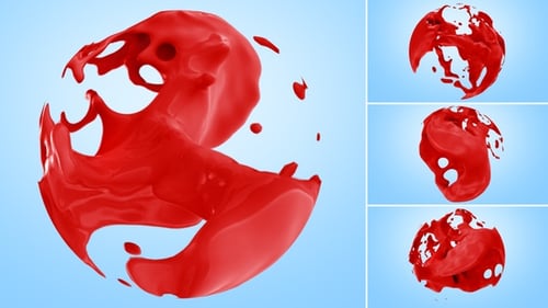 Sphere Splash in roter Farbe