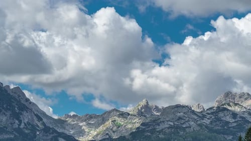 Timelapse Landscape of High Mountains in the Clouds in China