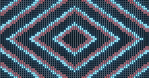 Vj Loop Animation Of Pixel Mosaic 4