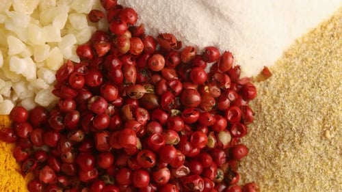 Bright Assortment of Spices and Food Ingredients