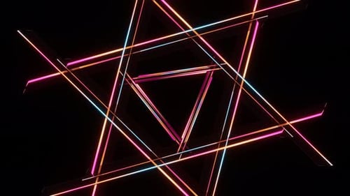 Mudança rápida de padrões abstratos de linhas multicoloridas