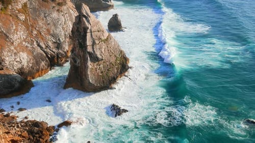 Wave Sea Ocean Rocks View Cinematic Beach Beautiful Nature