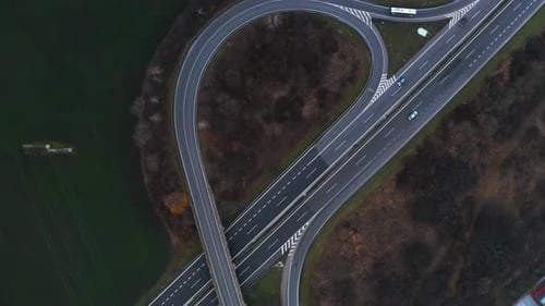 Camera Rotating Around the Car Interchange
