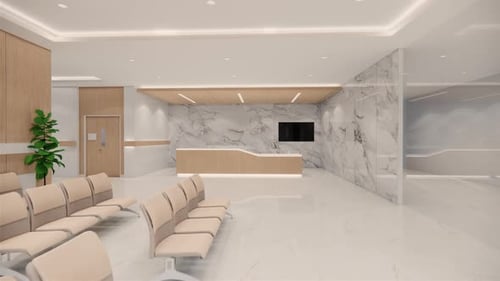 3d rendering room clinic.Hospital,health care concept.