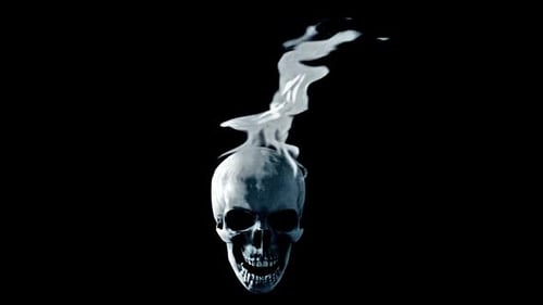 Cinematic Black and white Skull Fire