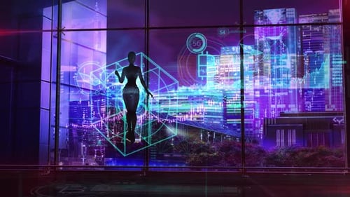 Die Handlung über den Roboter-Kryptowährungshandel an der Börse HD