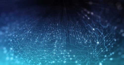 Digital Circuit Board Network Connection Loop Background