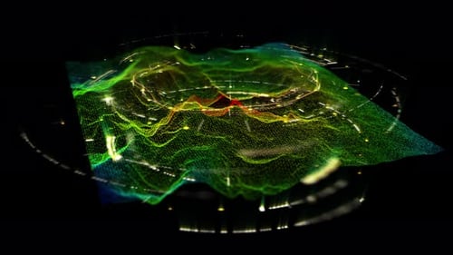 Entorno de terreno holográfico futurista 02