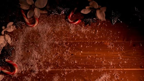 Video of a red background with candy